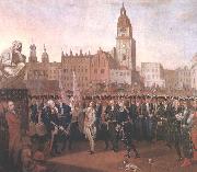 Franciszek Smuglewicz Kosciuszko taking the oath at the Cracow Market Square. painting